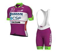 SGCIKER 2022 Pro Team BARDIANI CSF maglia da ciclismo set for uomini, manica corta abbigliamento ciclismo bici pantaloncini con bretelle set gel pad (2XL)