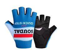 SGCIKER 2024 Pro Team soudal quick step Guanti da ciclismo, guanti da bici sportivi estivi a mezze dita da uomo in gel (XL)