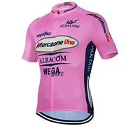 SGCIKER Marco Pantani rosa Pro Team Retro Mercatone Uno Maglia da ciclismo per uomo, manica corta estiva traspirante MTB Abbigliamento da ciclismo Maglia da ciclismo (2XL)