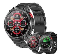 SGDDFIT AMOLED - Smartwatch da donna con chiamate e Whatsapp, 1,7", con 123 modalità sportive, SpO2, sonno, impermeabile 5 ATM, per Android e iOS (nero)