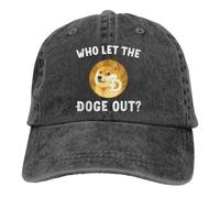 SGDHJCFCV Chi ha Lasciato Il Berretto da Baseball da Uomo Doge Dogecoin alle Stelle Bitcoin Digital Currency Caps Colori Donne Estate Snapback Caps
