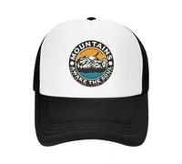 SGDHJCFCV Personalized Mountains Awake The Soul Trucker Hat Men Adjustable Unisex Adventure Camping Camper Baseball cap Summer Dad Hat