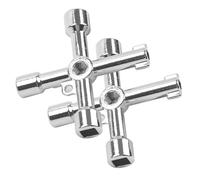 Sgehai 2 pezzi 4-modi chiave multifunzione,chiave contatore gas, chiave quadrata contatore per lega zinco,chiave di utility chiave a 4 vie,per elettrico acqua gas metro scatola armadio cabinet