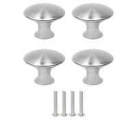 Sgehai 4 pomelli per mobili argentati, 30 mm, rotondi, per armadio, mobili, cucina, guardaroba