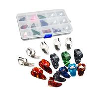 Sgerste 15PCS finger pick pollice plettri pick set con 15 griglia di storage box