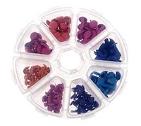 SGerste 200 pezzi 8 colori misti pastello rotondi in metallo fermacampioni scrapbooking decorazione decorazione fai da te artigianato fermacampioni in metallo 5 mm 7 mm