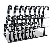 Sgerste 24-postion nero a strati acrilico orologio display Holder organizer stand, espositori per negozi