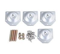 Sgerste 70 x 67 MM ferro argento per gambe di forza industriale piastre di montaggio t-plate per divano gambe del tavolo, confezione da 4