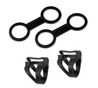 SGerste confezione da 4 universale durevole SCUBA Dive Diving Snorkel tubo di respirazione Quick Release/Mask clip fermo & doppio loop Keeper