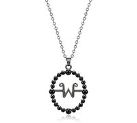 SGERUFZ 1 Pcs Collana Cosplay "W" Wednesday Accessorio Addams Unisex Simbolo W Ciondolo Personalità Per Uomo E Donna Gothic Lolita Collana Decorazione Halloween