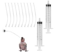 SGERUFZ 10 Pezzi Tubo per Alimentazione Uccellini con 2 Siringhe 10 ml, Strumento per Alimentazione Manuale di Uccellini e Pappagalli, Accessori per Piccioni, Mangime, Latte, Acqua, Medicinali