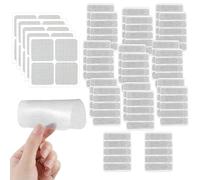 SGERUFZ 120 Pezzi Kit Riparazione Zanzariera, Nastro Adesivo Autoadesivo per Riparare Zanzariere, Rete Antizanzare, Protezione Insetti, Facile da Applicare (Grigio)