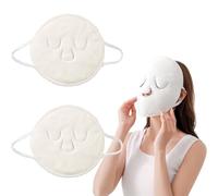 SGERUFZ 2 Pcs Caldo Asciugamano Compressa Spa Viso Riutilizzabile Maschera Riscaldante Maschera di Relax per il Viso Maschera Emicrania Occhiali Freschi Maschera