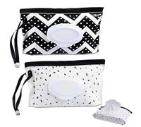 SGERUFZ 2 Pezzi Porta Salviette Umidificate Portabile Sacchetto Di Salviettine Umidificate Contenitore Custodia per Salviette Dispenser Sacchetto per Salviette Umide da Viaggio Bambino