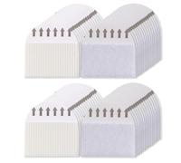 SGERUFZ 24 Strisce Adesive Potenti e Rimovibili per Montaggio di Poster, Cornici e Specchi (38x38mm) (Bianco)