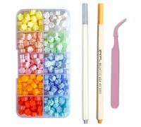 SGERUFZ 380 Pezzi Cera Sigillante forma di artiglio di gatto, Kit Sigillo di Cera con 1 Cucchiaio, 2 penna colorante, per Inviti di Nozze, Buste, Lettere, Cartoline, Confezione Regalo (10 Colori)