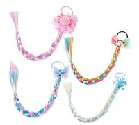 SGERUFZ 4 pezzi Cerchietti per Principessa, Parrucche Intrecciate, Treccia con Lunghi, Parrucca Bionda Lunghe Trecce Festa di Compleanno Costume Cosplay accessori (colorati)