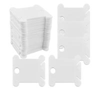 SGERUFZ 50 Pezzi Scatola per Punto Croce, Avvolgitore di Fili, Bobine di Plastica per Fili, per Artigianato Cucito Storage Fai-da-Te, Ricamo,Matassine, Porta Filo