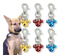 SGERUFZ 6 Campanelli da collare per animali domestici, portachiavi per cani - con campanelli a triplo ciondolo per il vostro compagno a quattro zampe!
