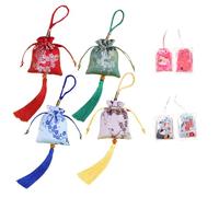SGERUFZ 6 Pezzi Amuleto Giapponese Omamori, Fortuna Giapponese per Benedizione, Salute, Ciondoli per Santuario Giapponese, da Appendere, per Successo, Fortuna, Ricchezza, Omamori Giapponesi
