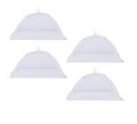 SGERUFZ Coprivivande, 4 Pezzi in Rete Zanzariera, Protezione contro le Mosche per il Cibo, Copertura per Frutta e Moscerini, Pieghevole Rete per Alimenti, Cuffie Vivande