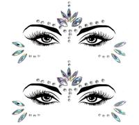 SGERUFZ Mermaid Face Gems Stick Jewels per le donne Halloween Club Cosplay Costume, adesivi di gemme del viso per Rave Party, Make-up, regalo per i bambini Costume, tatuaggi temporanei, Festival