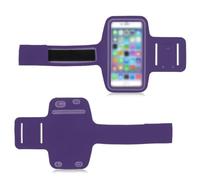 SGERUFZ Porta Cellulare da Braccio Sportivo per iPhone 16/15/14/13/12/11, Samsung Galaxy S24/S23/S22, Huawei P60/P50, Xiaomi, per Jogging, Ciclismo, Escursionismo, con Fascia Estensibile (7'') (Viola)