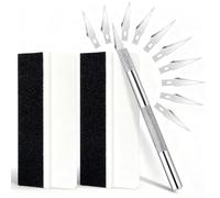 SGERUFZ Set 13 Pezzi Raschietto e Spatola per Pellicole Adesive con Lama in Acciaio e Filzrakel per Pellicola Wrapping Auto, Finestra e Decorazioni