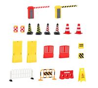 SGERUFZ Set di 24 Mini Segnali Stradali per Casa delle Bambole - Accessori per Barriere Stradali, Decorazioni per Torte, Porta delle Fate e Scene di Traffico in Miniatura