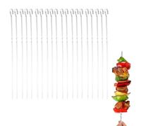SGERUFZ Set di Spiedini in Acciaio Inossidabile Antiruggine, 20 Pezzi, Stuzzicadenti Lunghi per Barbecue