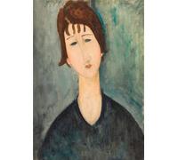SGFGAD FHYWQ Amedeo Modigliani Poster Ritratto Stampe Quadro Artistico Murale Astratto《Ritratto Di Donna》Amedeo Modigliani Dipinto Su Tela Per Decorazioni Per La Casa 50x80cm Senza Cornice