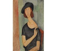 SGFGAD FHYWQ Amedeo Modigliani Poster Stampe A Colori Immagine Astratta Di Arte Da Parete《Jeanne Hebuterne In Un Cappello》Ritratto Su Tela Per Decorazioni Per La Casa 50x80cm Senza Cornice