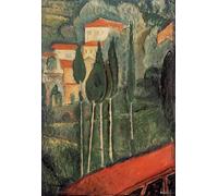 SGFGAD FHYWQ Amedeo Modigliani Poster Stampe a colori Immagine astratta di arte murale《Paesaggio meridionale》Amedeo Modigliani Dipinto su tela per decorazioni domestiche 50x80cm senza cornice