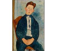 SGFGAD FHYWQ Amedeo Modigliani Poster Stampe a colori Immagine astratta di arte murale《Ritratto del ragazzo》Amedeo Modigliani Dipinto su tela per decorazioni domestiche 50x80cm senza cornice