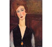 SGFGAD FHYWQ Amedeo Modigliani Poster Stampe a colori Immagine astratta di arte murale《Ritratto di donna》Dipinto su tela Amedeo Modigliani per decorazioni per la casa 50x80cm senza cornice