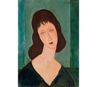 SGFGAD FHYWQ Amedeo Modigliani Poster Stampe a colori Immagine di arte murale astratta《Donna con gli occhi azzurri》Dipinto su tela Amedeo Modigliani per decorazioni per la casa 50x80cm senza cornice