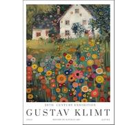 SGFGAD FHYWQ Gustav Klimt Poster Stampe Di Paesaggi Vintage Wall Art Picture《Il giardino dietro la casa》Gustav Klimt Quadro su tela per arredamento salotto 50x60cm senza cornice