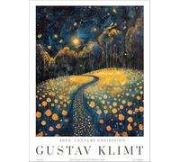 SGFGAD FHYWQ Gustav Klimt Poster Stampe Scenario Immagine a colori vintage Wall Art《Roseto d'oro》Gustav Klimt Dipinto su tela per arredamento salotto 50x60cm senza cornice