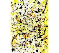 SGFGAD FHYWQ Jackson Pollock Poster Stampe A Colori Astratto Wall Art Picture Giallo Composizione Jackson Pollock Pittura Su Tela Per Home Decor 50x80cm Senza Cornice