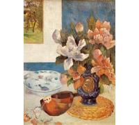 SGFGAD FHYWQ Paul Gauguin Poster Still Life Stampe Vintage Wall Art Immagine a colori《Peonie e mandolino》Paul Gauguin Pittura su tela per decorazioni per la casa 40x60cm senza cornice