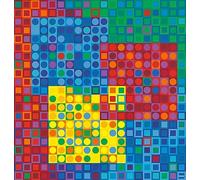 SGFGAD FHYWQ Victor Vasarely Poster《Multicolor-Block》Abstract Wall Art Picture Vision Prints Victor Vasarely Canvas Painting For Home Decor 45x45cm Senza cornice