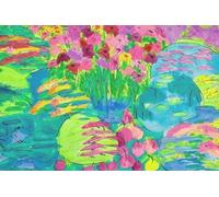 SGFGAD FHYWQ Walasse Ting Poster Walasse Ting Stampe Arte Murale Astratta《Fiori Pesci Frutti》Immagine Walasse Ting Tela Pittura Per Home Decor 80x50cm Senza Cornice