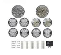 SGHFUVE Fanale Posteriore 10 Pezzi/set Per Land Per Rover Per Defender 90/110 1983-1990/1990-2016 Lampade Modificate Luci Retromarcia Posteriori Indicatori Direzione Anteriori(Clear-10Pcs)