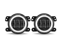 SGHFUVE Faretti Fendinebbia Fari Fendinebbia A LED 4 Pollici Da 60 W Con Anello Alone Bianco Indicatori Direzione Ambra DRL Per Jeep Per Wrangler JK TJ LJ Per Dodge Per Chrysler(With halo)