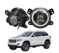 SGHFUVE Faretti Fendinebbia Kit Di Luci Fendinebbia Angel Eye Da 2 X 30 W E 12 V Per Jeep Per Grand Per Cherokee 2011 2012 2013 Luci Diurne A LED Per Auto(Red and White)