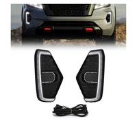 SGHFUVE Faretti Fendinebbia Per Nissan Per Navara NP300 Per Frontier 2020 2021 Impermeabile Indicatore Di Direzione Giallo DRL Led Luce Di Marcia Diurna Fendinebbia Luce(A)
