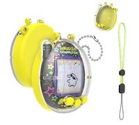 SGHLDE Custodia trasparente per Tamagotchi Connection V3 con catena e cordino, corpo e pellicola protettiva per collegamento Tamagotchi Accessori, scatola rigida bicolore ideale per appassionati e