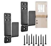 Sghtil a U, supporto per porta in metallo,Confezione di 2 staffe di sicurezza per serratura della porta | Supporti metallici per serratura della porta con viti, porta