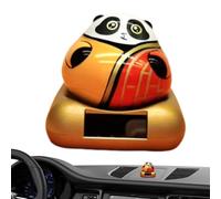 Sghtil Bambola con testa agitante per auto, bambola da cruscotto solare, cartoni animati, bambola con testa oscillante, simpatica e divertente decorazione per interni auto, per tavolo da lavoro