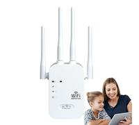 Sghtil Booster del segnale di estensione WiFi, Booster WiFi Extender Internet | Estensore di spiaggia WiFi da 1200 Mbps - 4 router di rete a porta, doppia banda 5 GHz / 2,4 GHz, configurazione rapida,